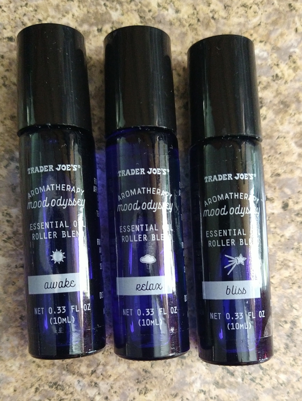 Trader Joe's Aromatherapy Mood Odyssey Essential Oil Roller Blends - Blue